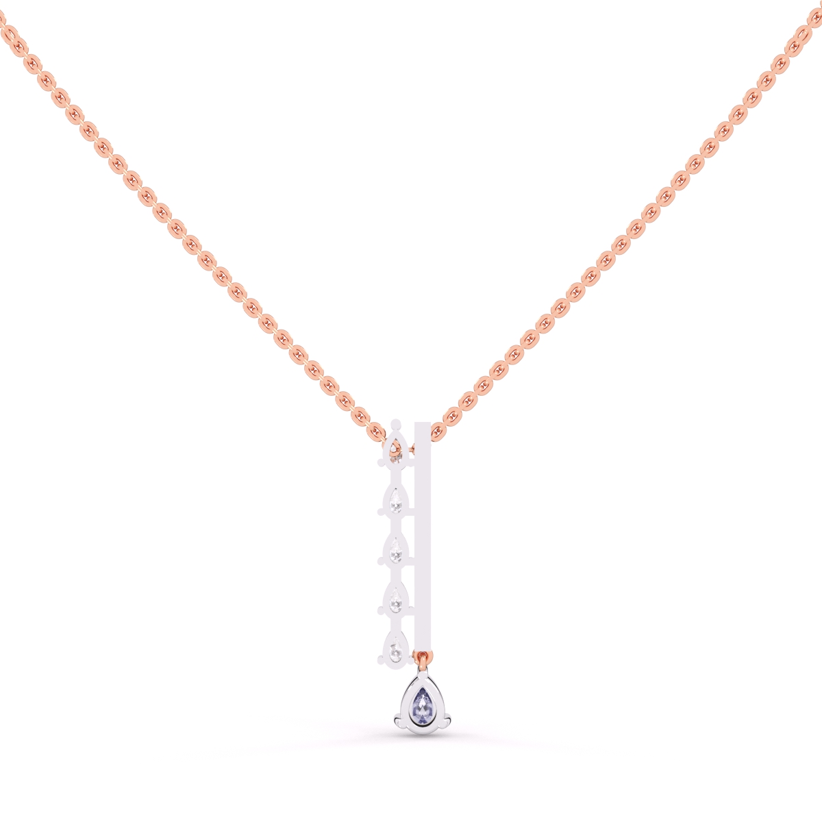 Twilight Row Lab Diamond larait Necklace
